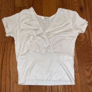 V neck crop t shirt